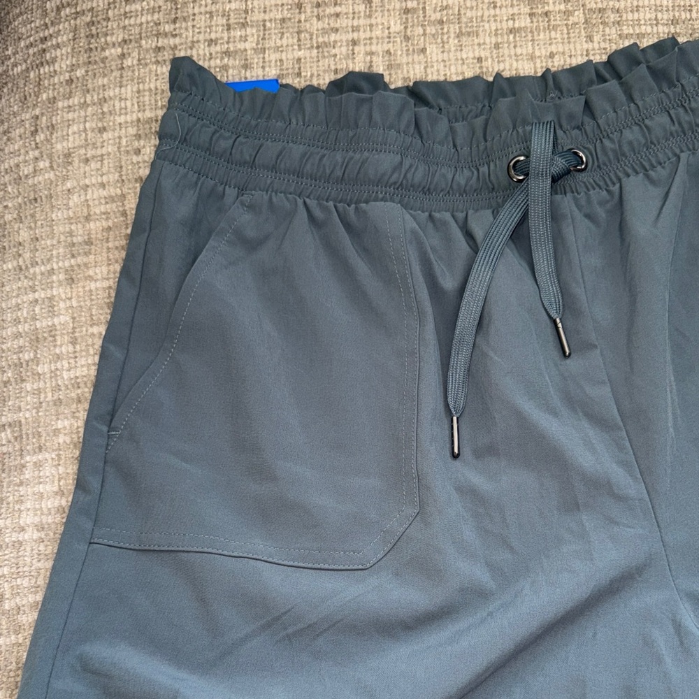 Danskin Charcoal Casual Paperbag  Shorts - Picture 4 of 7